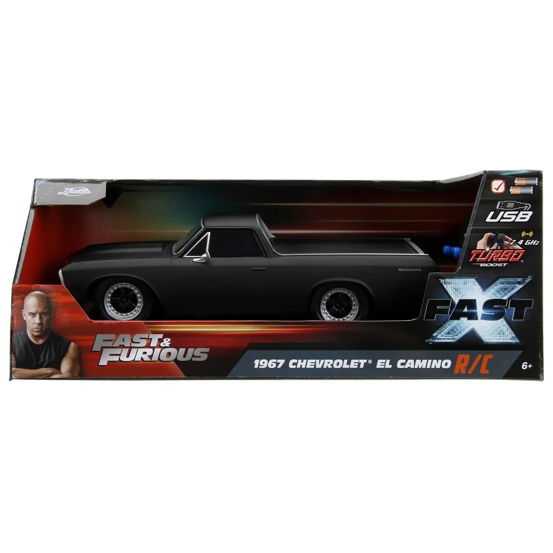 Jada Toys Р/У Модель Машинки Форсаж 1:16 Fast & Furious R/C FF10 1967 Chevrolet EL Camino 34418