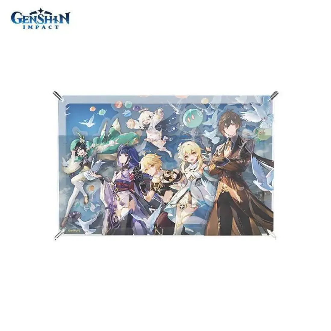Акриловый стенд Genshin Impact 1st Anniversary Congratulatory Artwork 6976068149392