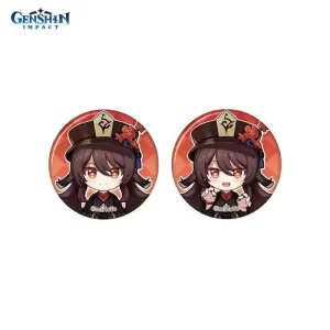 Значки Genshin Impact Ху Тао Hu Tao Memory of Meeting 2шт 6942421120988