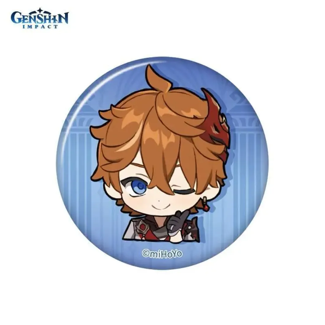 Значок Genshin Impact Q Version Fatui Тарталья Childe Tartaglia 6942421107668