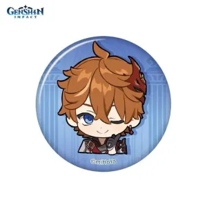 Значок Genshin Impact Q Version Fatui Тарталья Childe Tartaglia 6942421107668