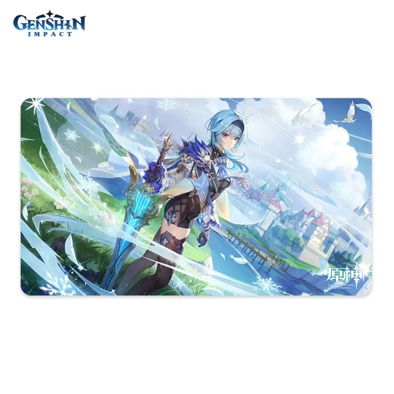 Коврик для мыши 40*70 см Genshin Impact Desk Mat Dance of the Shimmering Wave (Eula) 6974096534432