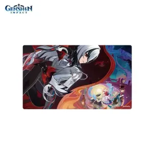 Коллекционная карточка Genshin Impact Two Worlds Aflame, the Crimson Night Fades Арлекино, Лини, Лин