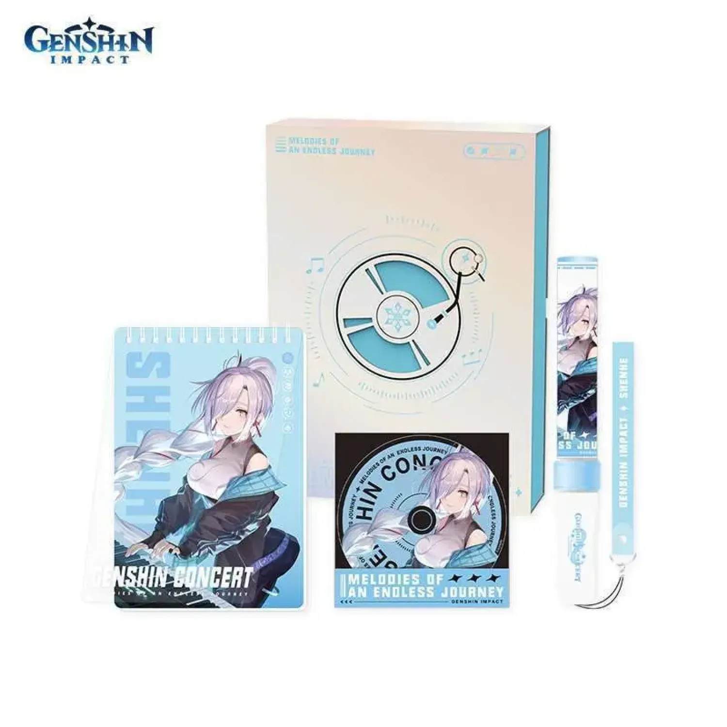 Набор Блокнот, Закладка в виде компакт-диска, Фонарик 2022 Online ConcertShenhe 6975628241842