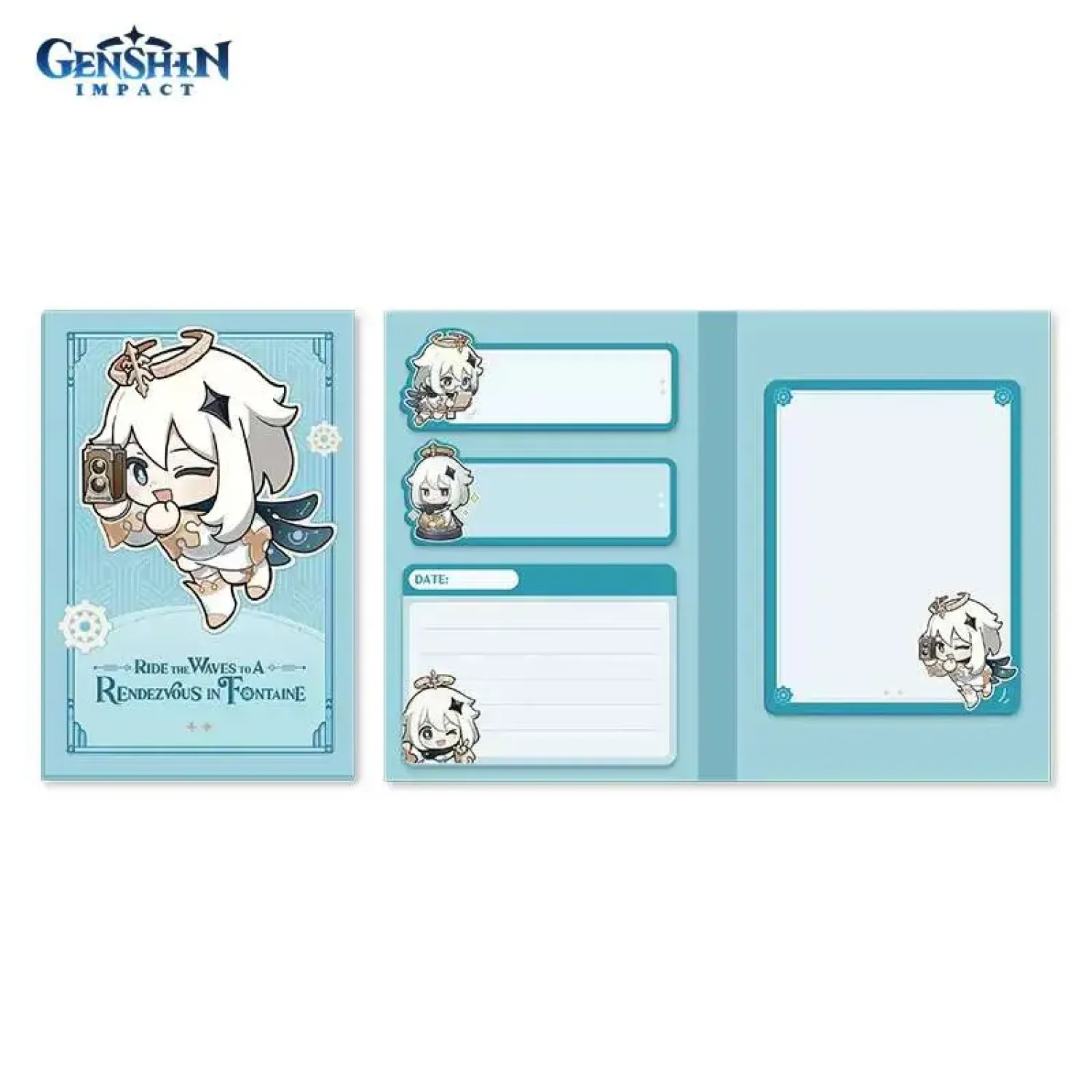 Стикеры для заметок Post It Pad Set 2023 Fontaine Art Exhibit Paimon 6976068149651