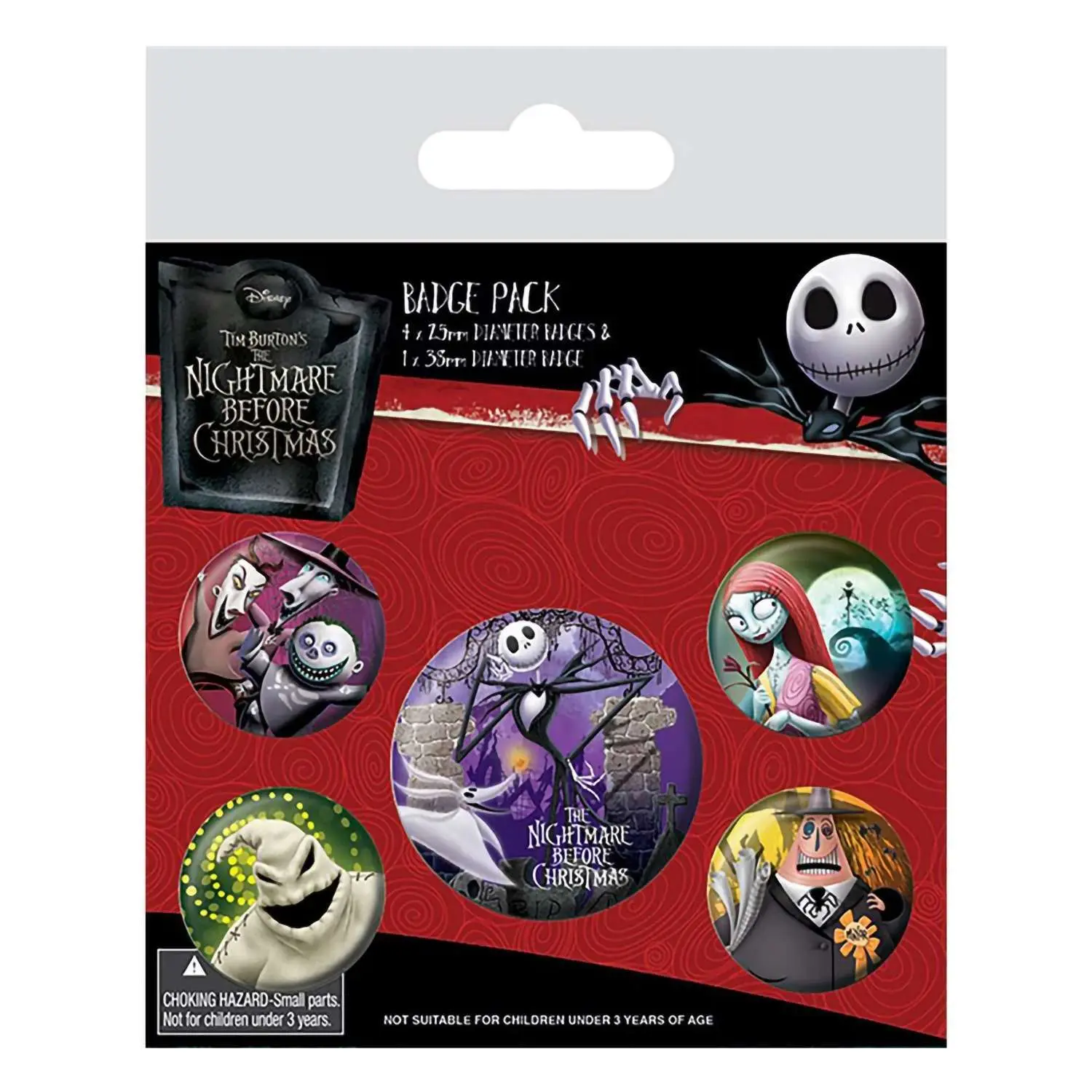 Набор значков 5шт Кошмар перед Рождеством BP80585