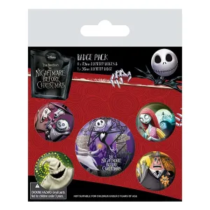 Набор значков 5шт Кошмар перед Рождеством BP80585