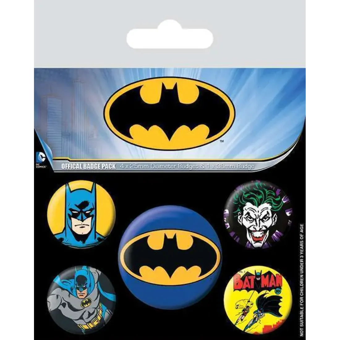 Набор значков Бэтмен 5шт BP80439