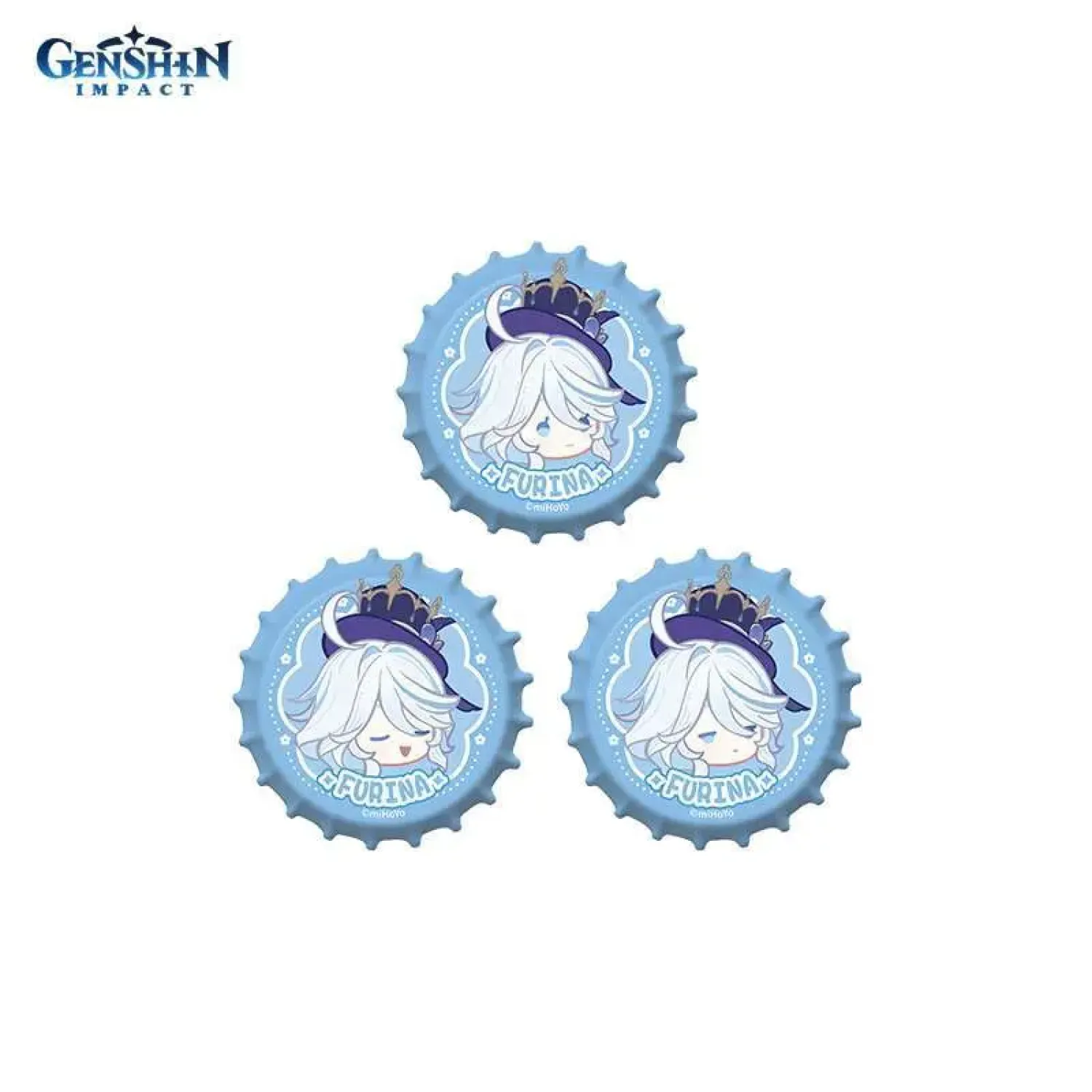 Значок Genshin Impact Q-Version Bottle Cap Фурина Furina 6942421141259