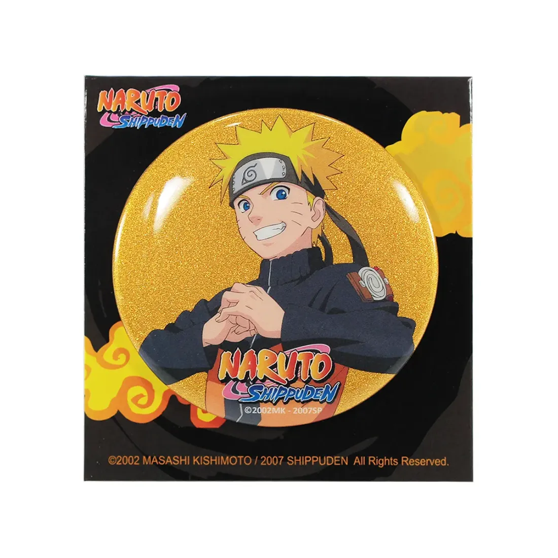 Значок Наруто блестящий оранжевый