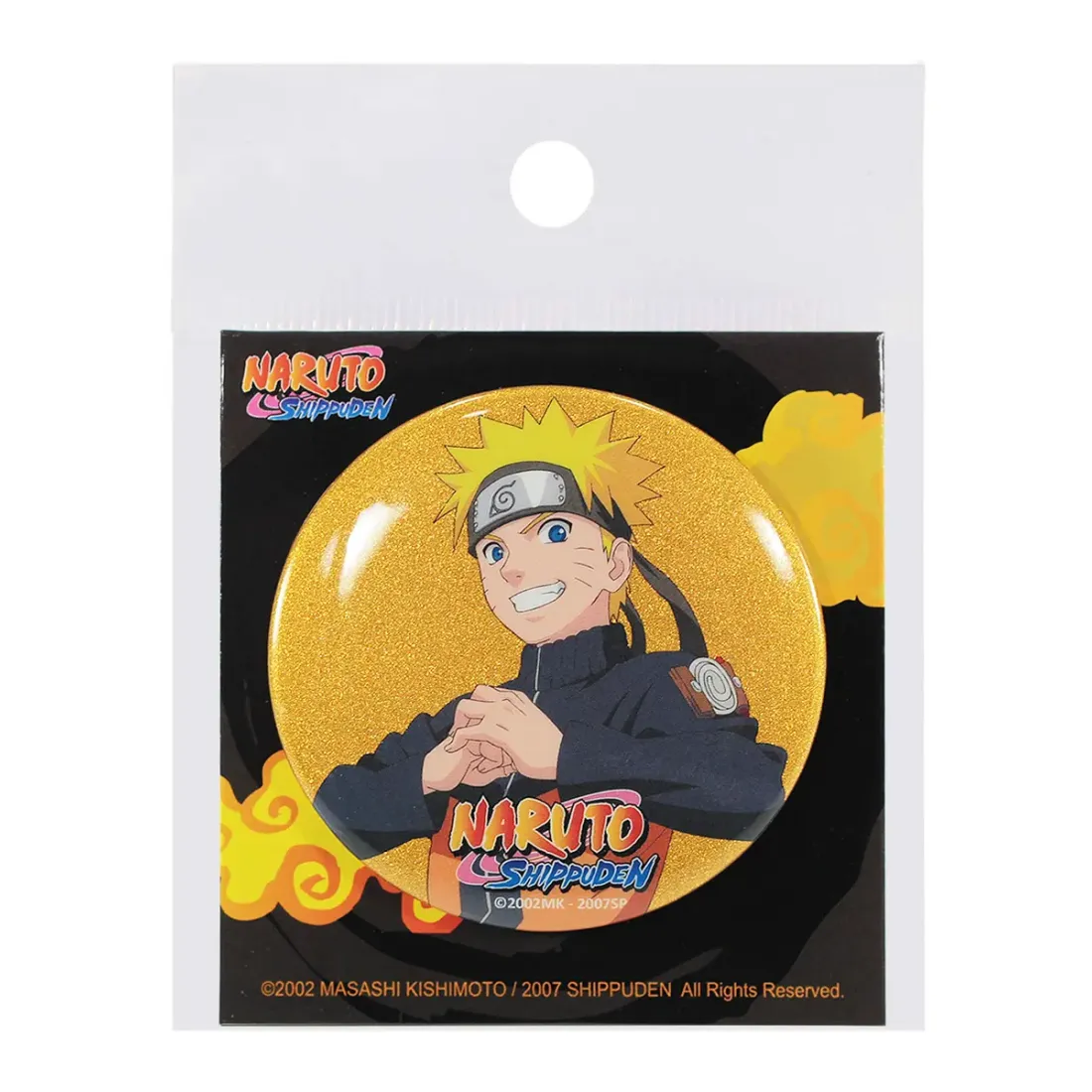 Значок Наруто блестящий оранжевый