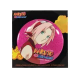 Значок Наруто Сакура портрет блестящий розовый