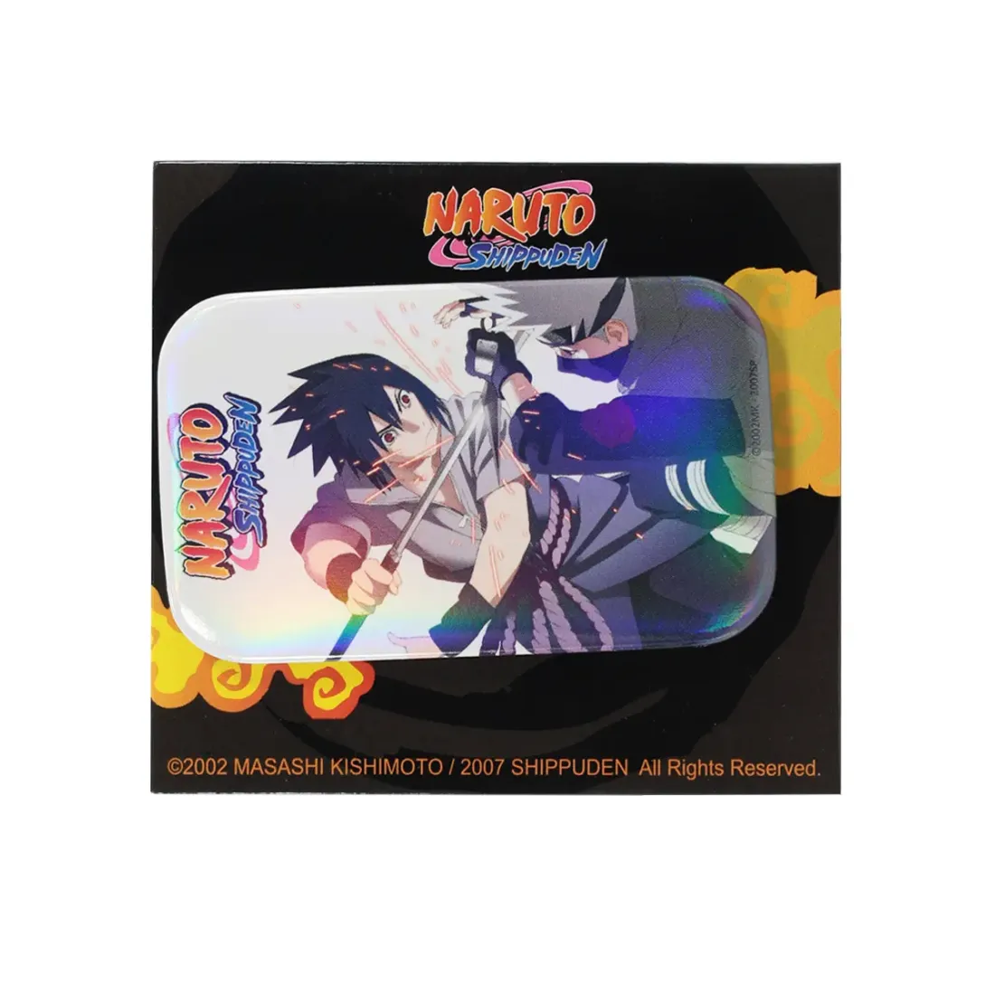 Значок Наруто Саске против Какаши голографический