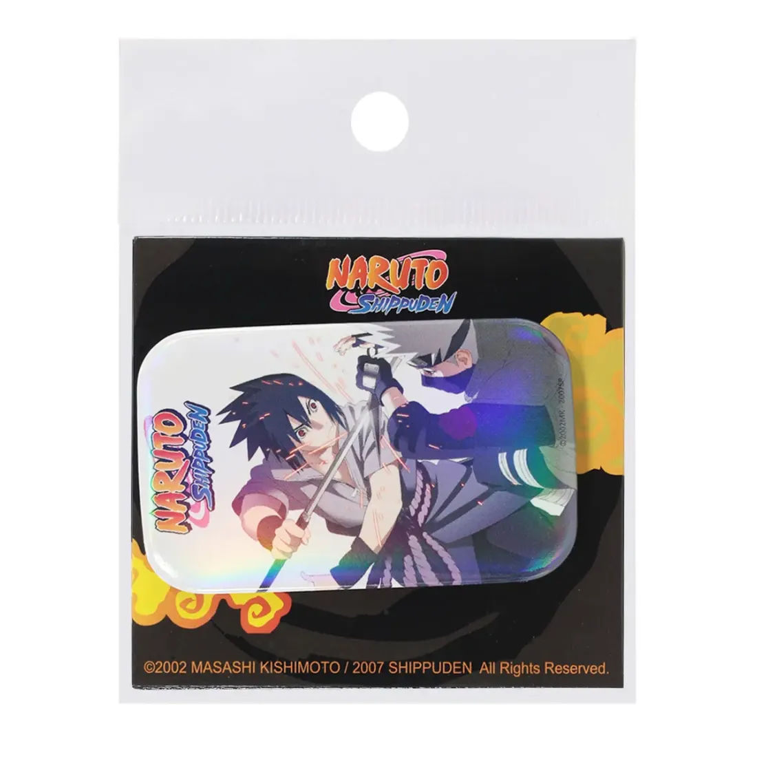 Значок Наруто Саске против Какаши голографический
