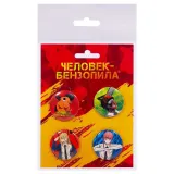 Набор значков 4 шт. Человек-бензопила