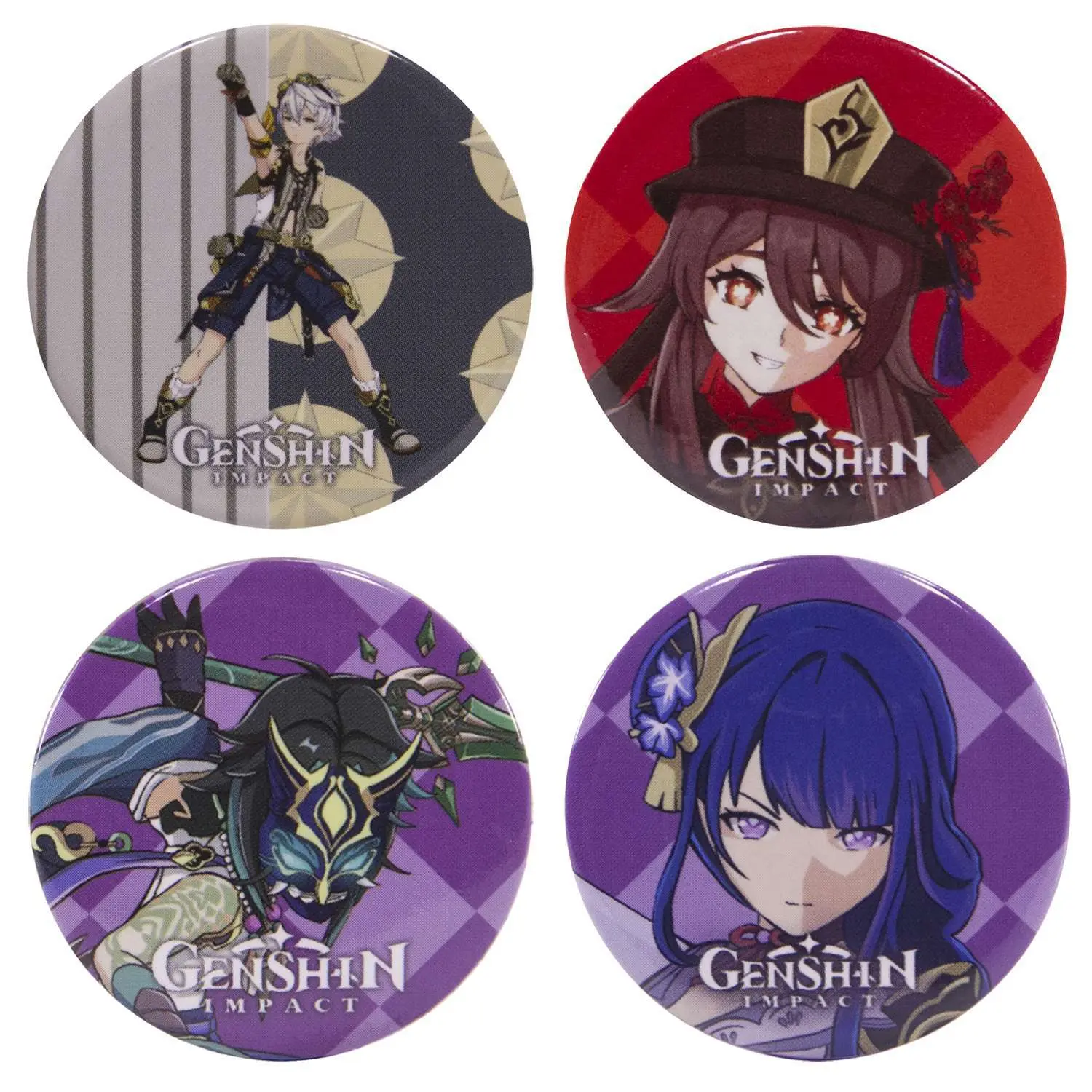 Набор значков Genshin Impact 4 шт
