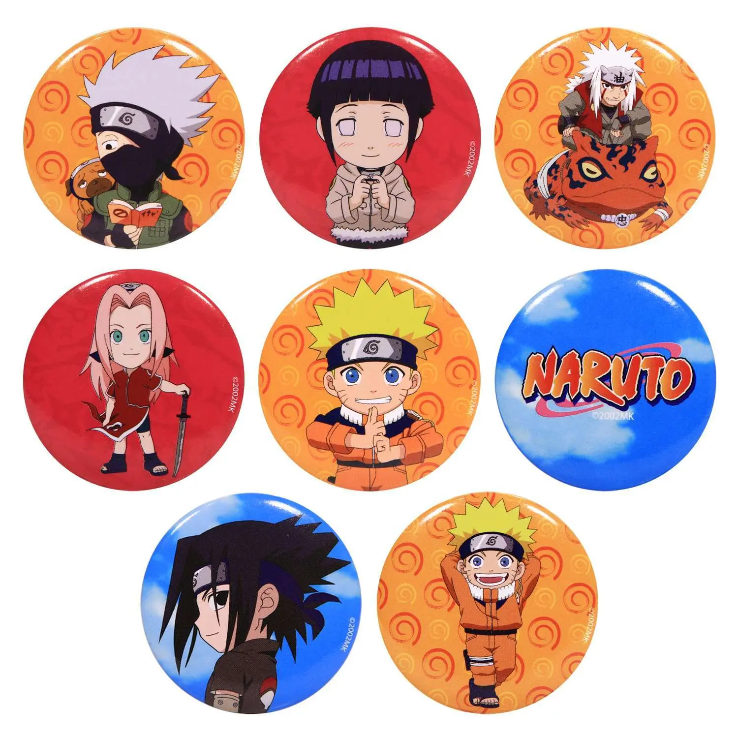 Набор значков Наруто V2 8 шт