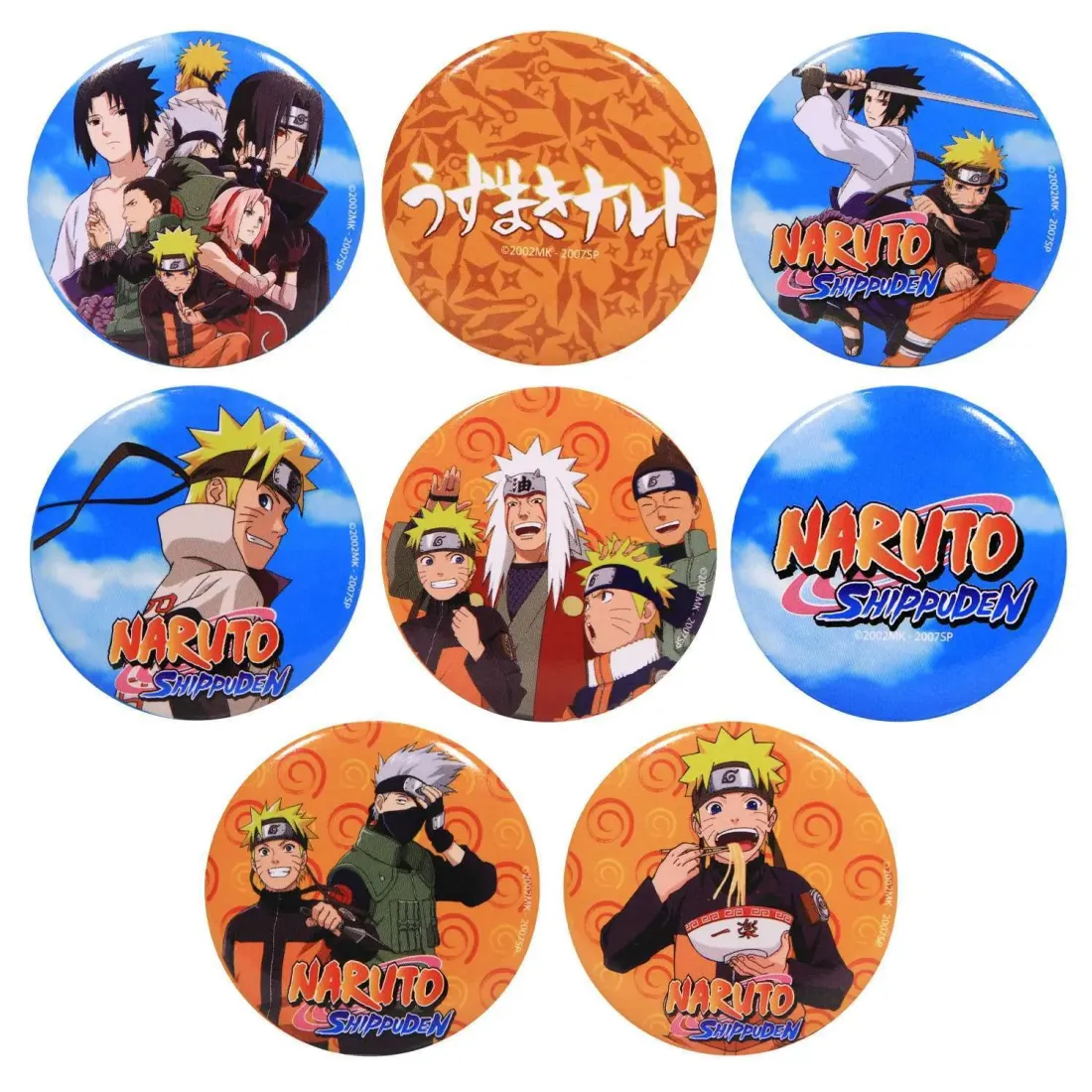 Набор значков Наруто V3 8 шт
