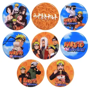 Набор значков Наруто V3 8 шт