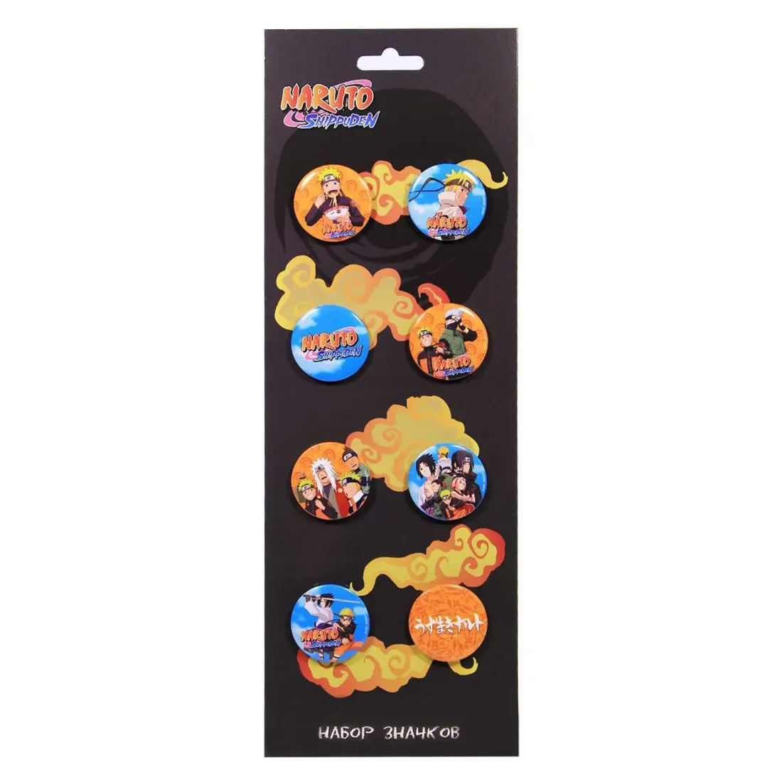 Набор значков Наруто V3 8 шт