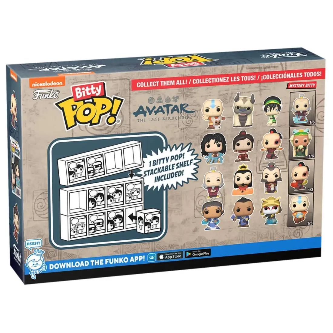 Фигурка Funko Bitty POP! Avatar The Last Airbender Aang+Appa+Toph+Mystery (1 of 4) 4PK 73056