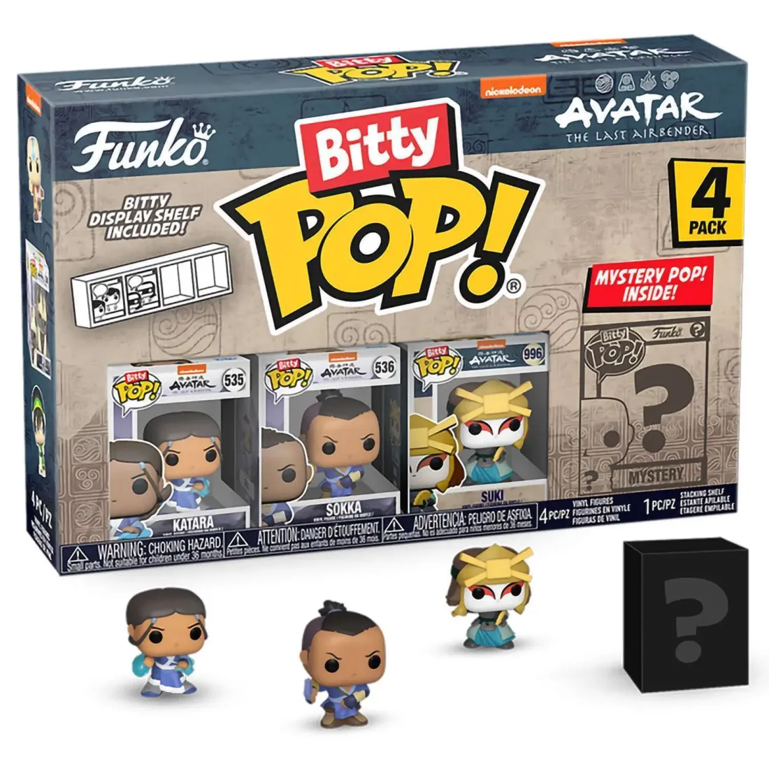 Фигурка Funko Bitty POP! Avatar The Last Airbender Katara+Sokka+Suki+Mystery (1 of 4) 4PK 73059