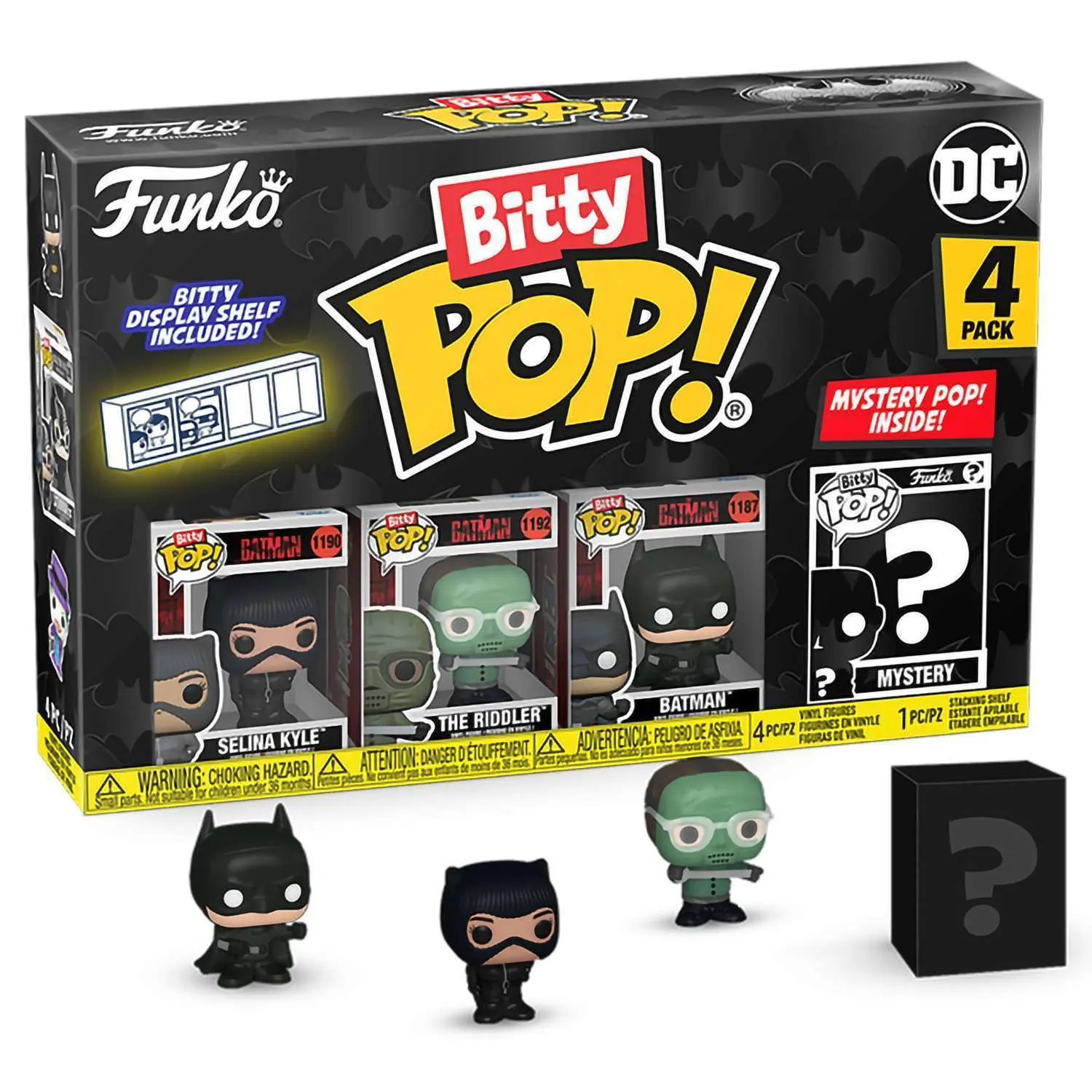Фигурка Funko Bitty POP! Batman 85th Selina Kyle+Riddler+Batman+Mystery (1 of 4) 4PK 81128