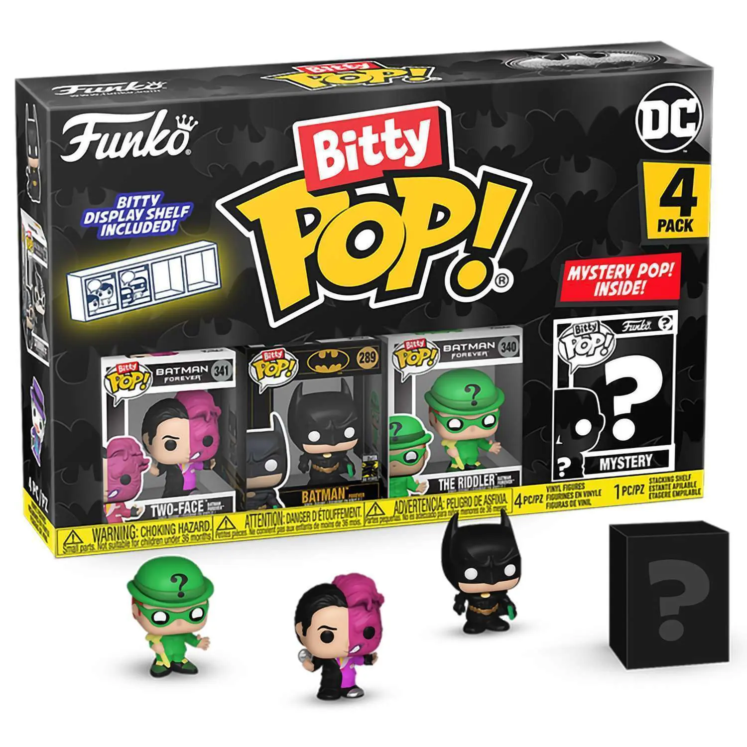 Фигурка Funko Bitty POP! Batman 85th Two-Face+Batman+Riddler+Mystery (1 of 4) 4PK 81130