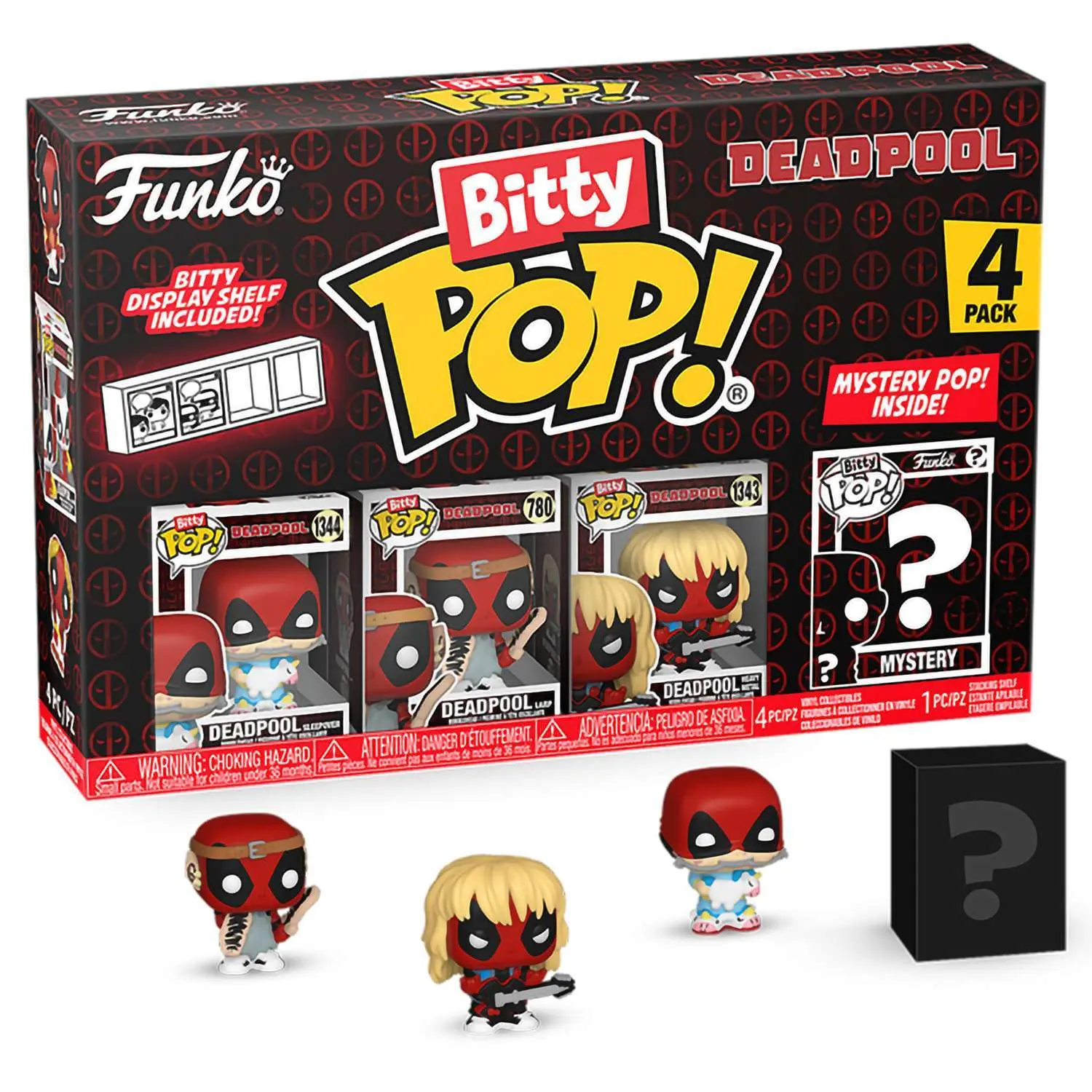 Фигурка Funko Bitty POP! Deadpool Sleepover+Larp+Heavy Metal+Mystery (1 of 4) 4PK 84962