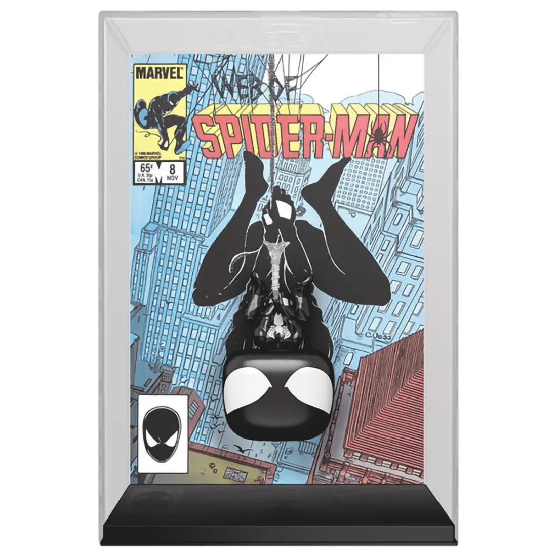 Фигурка Funko POP! Comic Covers Marvel Web of Spider-man #8 Black Suit Spider-Man (Exc) (71) 85340