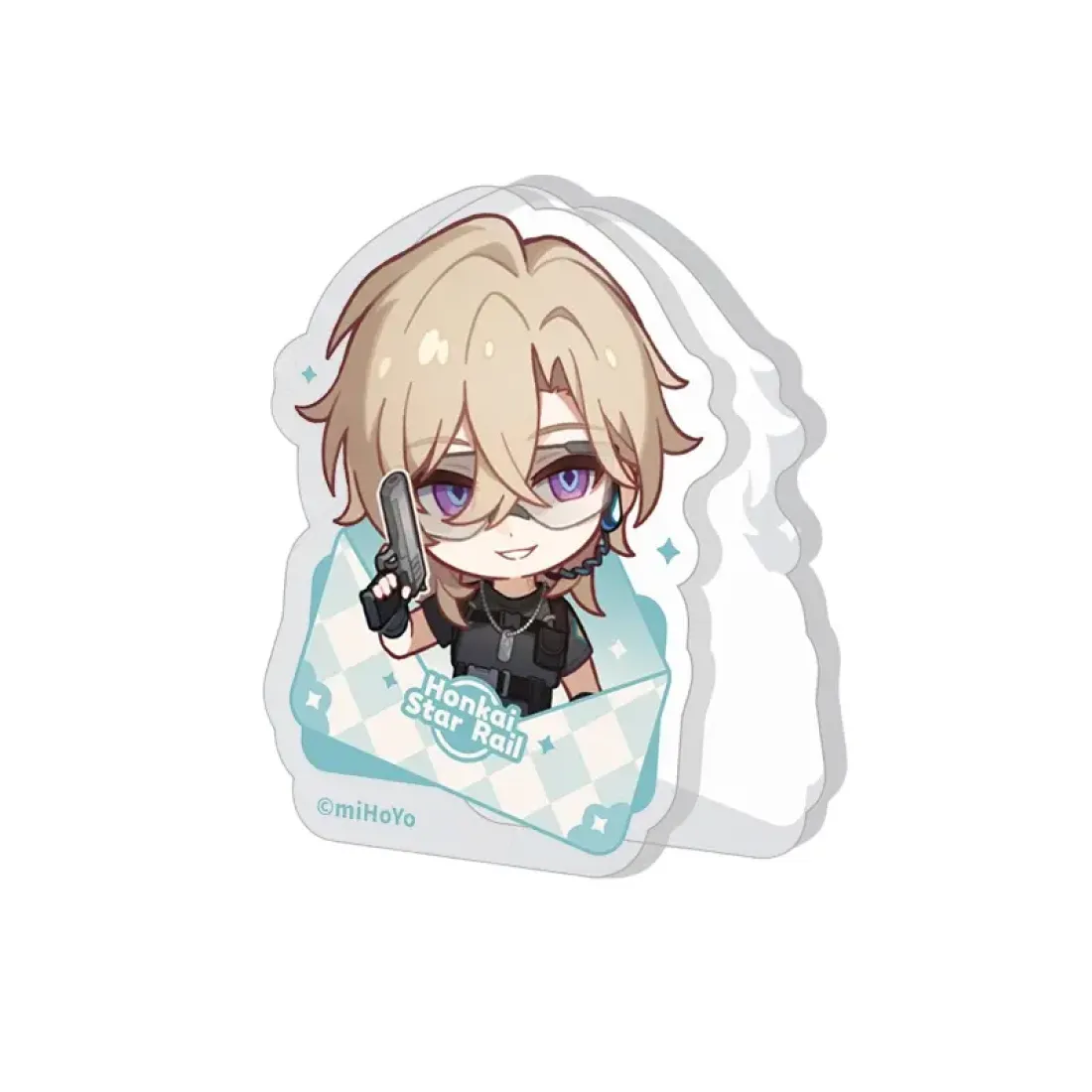 Зажим акриловый Honkai Авантюрин Aventurine Nameless Guest's Medal Series 45677