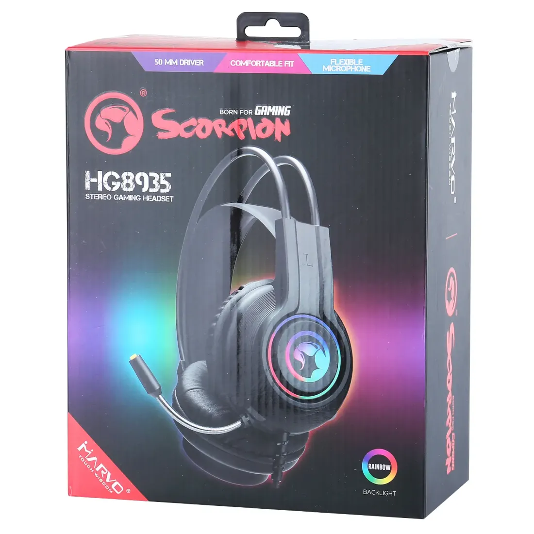 PC Игровая гарнитура Marvo HG8935 USB 2.0 Gaming Headset с подсветкой, ПК