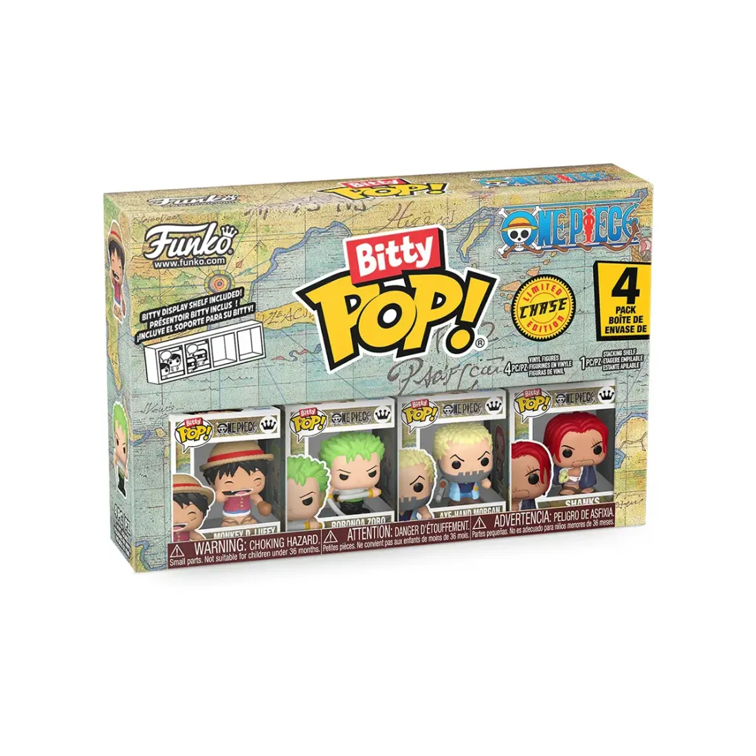 Набор Funko Bitty POP! One Piece Monkey D. Luffy+Zoro+Axe-Hand Morganchase+Chase (1 of 4) 4шт 86892
