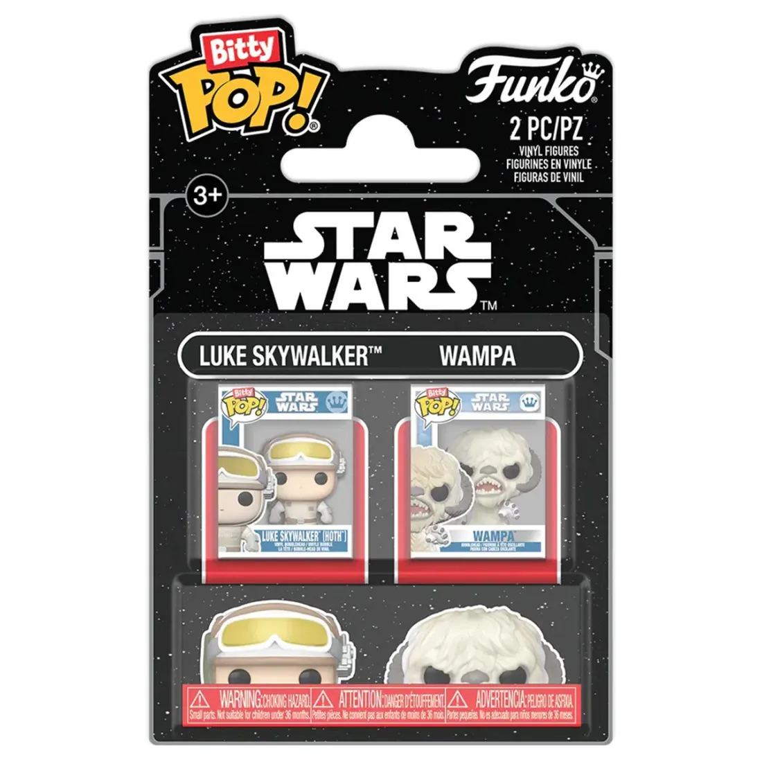 Набор Funko Bitty POP! Star Wars Ep 5 ESB Luke Skywalker+Wampa 2шт 88943