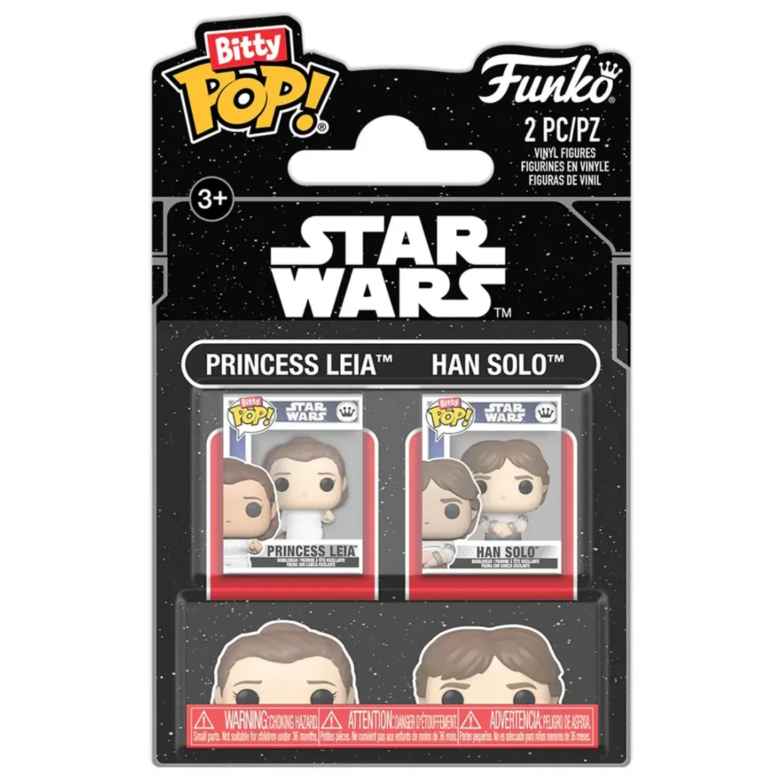 Набор Funko Bitty POP! Star Wars Ep 5 ESB Princess Leia+Han Solo 2шт 88942