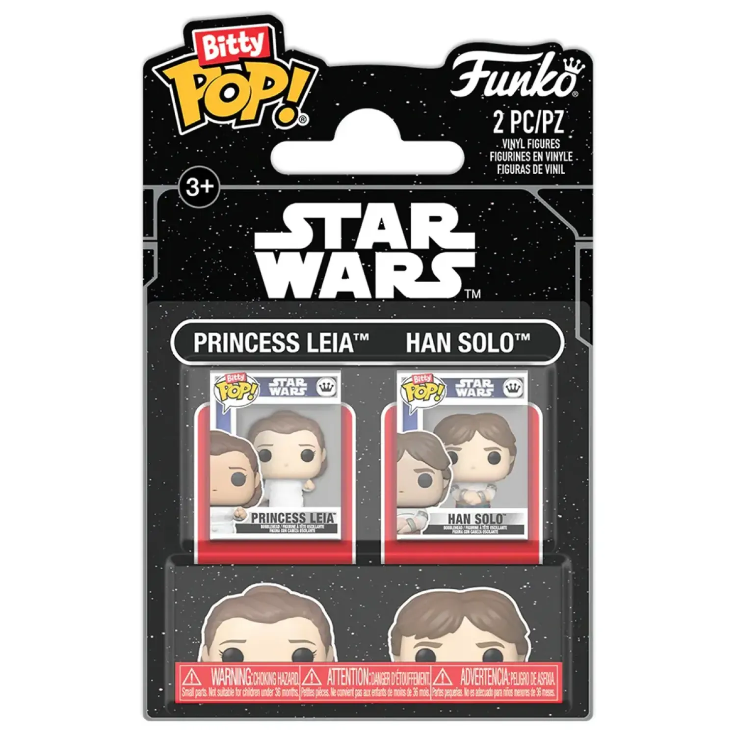 Набор Funko Bitty POP! Star Wars Ep 5 ESB Princess Leia+Han Solo 2шт 88942