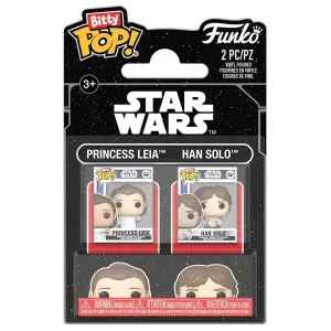 Набор Funko Bitty POP! Star Wars Ep 5 ESB Princess Leia+Han Solo 2шт 88942