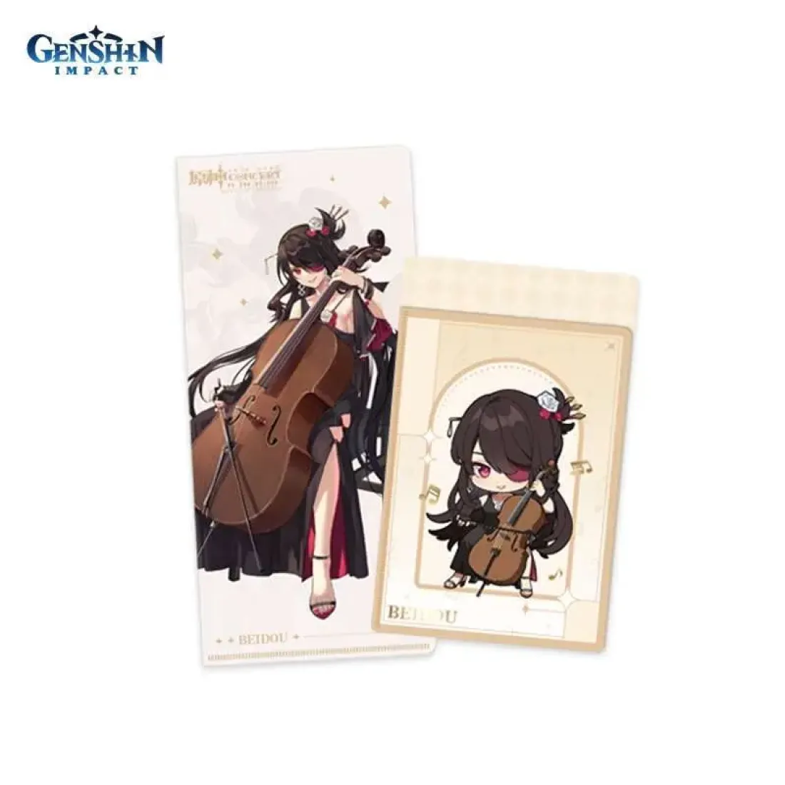 Набор Карточка, Конверт Genshin Concert Melodies of an Endless Journey Ticket Holder Beidou 69746966