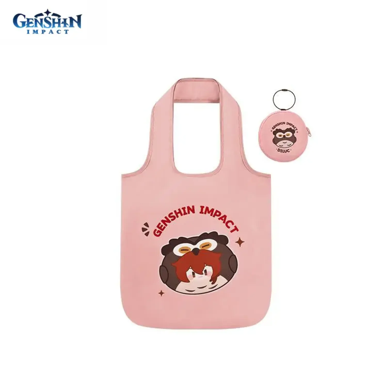 Сумка Шопер Genshin Impact Дилюк Diluc Teyvat Zoo Theme Folding Tote Bag 35814