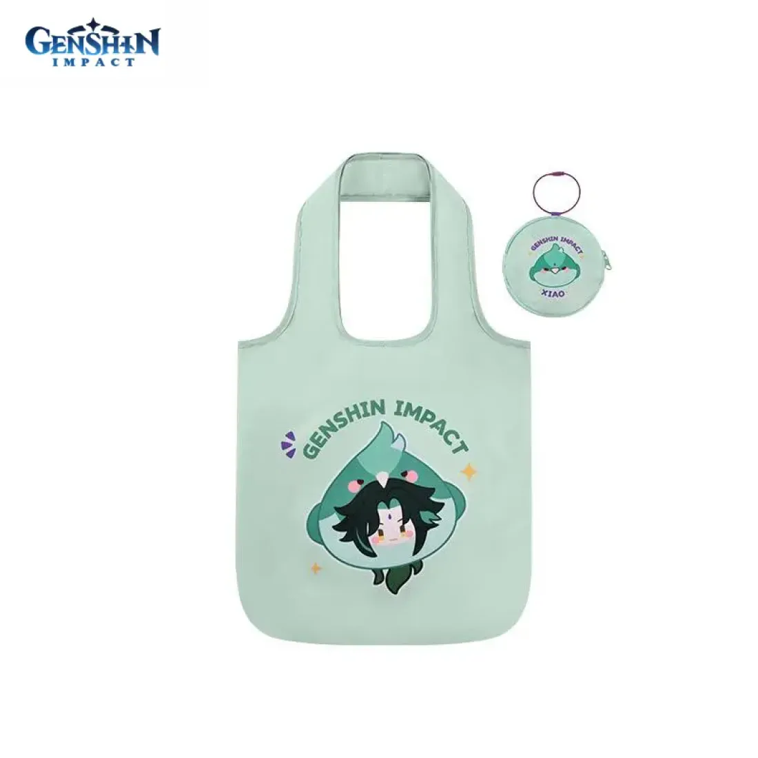 Сумка Шопер Genshin Impact Сяо Xiao Teyvat Zoo themed foldable tote bag 35821