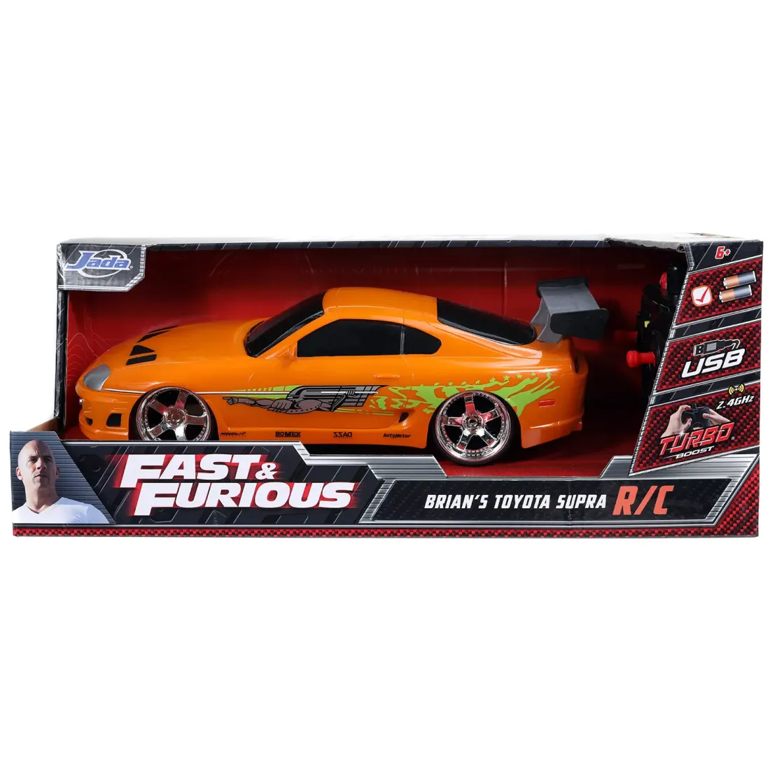 Модель Машинки Р/У Форсаж 1:16 FF 1995 Toyota Supra-Orange 97582