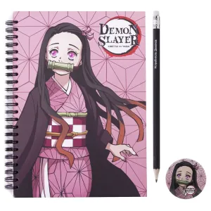 Набор Истребитель демонов №9 Значок, скетчбук,карандаш