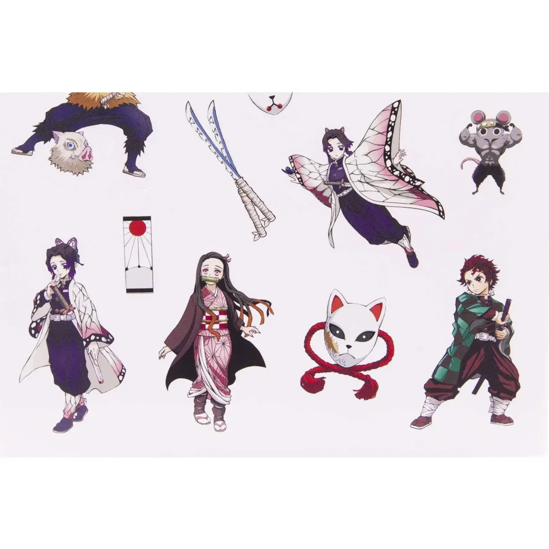 Набор Истребитель демонов №1 Набор Магнитов, Значок, Набор Наклеек