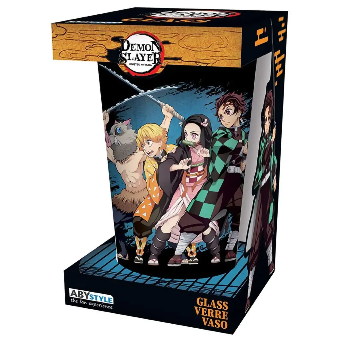Стакан стеклянный Клинок рассекающий демонов Kimetsu no Yaiba 400 мл ABYVER174