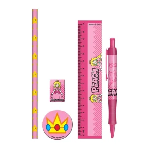 Канцелярский набор Супер Марио Принцесса Пич (ручка, карандаш, линейка, точилка, ластик) SR74596