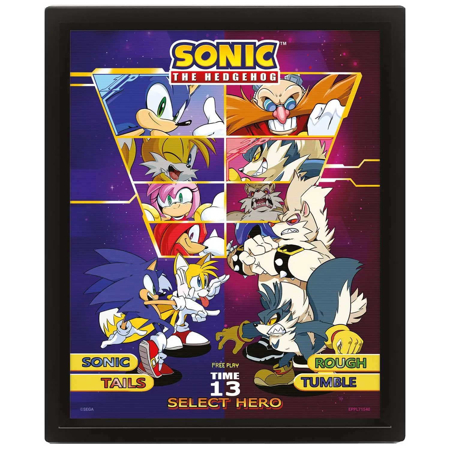 Постер 3D Соник Select Your Fighter EPPL71540