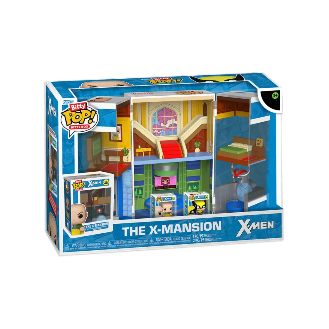 Набор Funko Bitty POP! Bitty Box Marvel X-Men The X-Mansion+2 Bitty POP! Professor X+Wolverine 91389