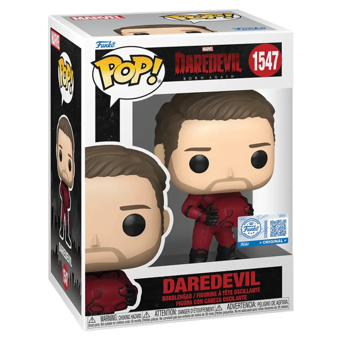 Фигурка Funko POP! Bobble Marvel Daredevil Born Again Daredevil Unmasked (Exc) (1547) 87249