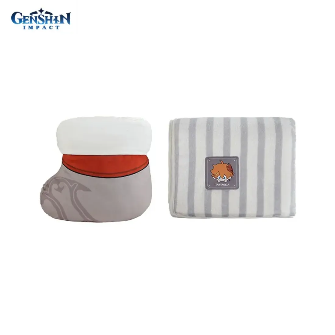 Набор подушка, плед Genshin Impact Тарталья Tartaglia Childe Cozy Winter Gathering 6942421149255