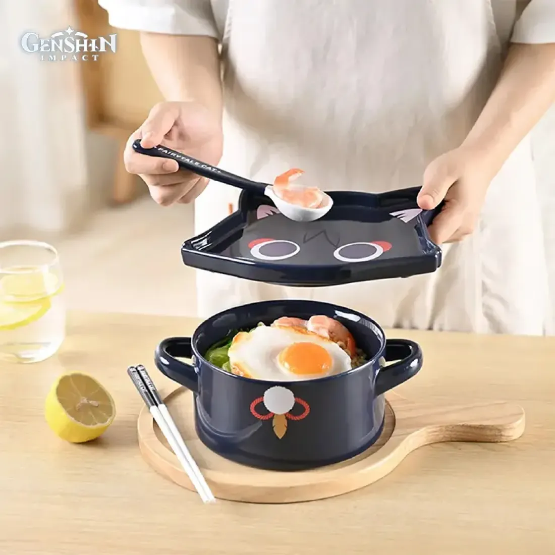 Набор посуда керамическая Genshin Impact Странник Wanderer Fairy tale cat home theme series ceramic